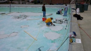 concrete pool replastering services and design