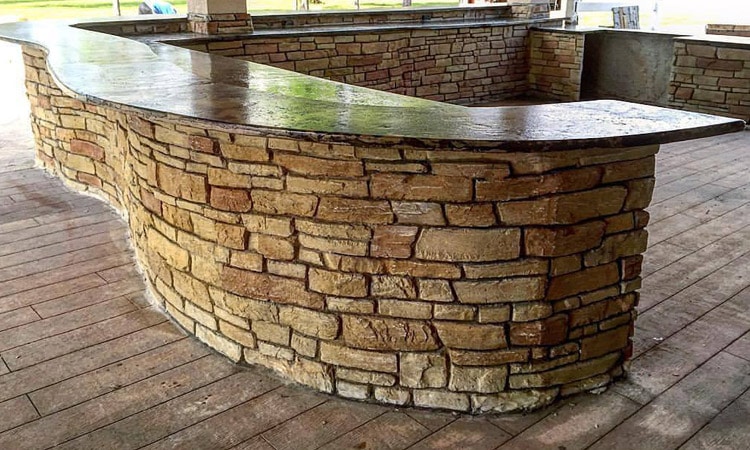 cut stone outdoor living features