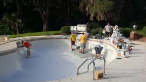 gunite swimming pool replastering services company