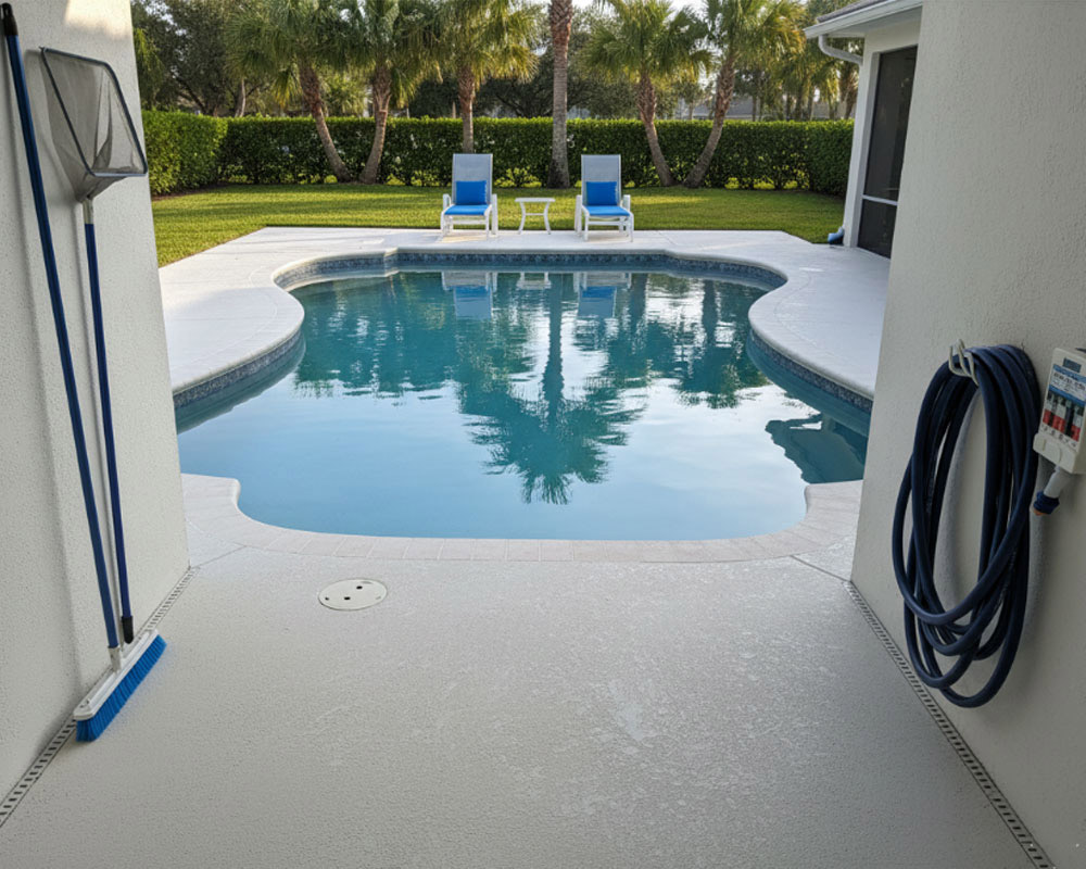 schedule weekly fiberglass or concrete pool cleaning in Gainesville Florida now